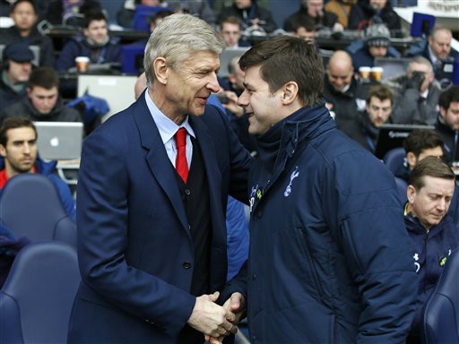 Tottenham - Arsenal: Đọ "hỏa lực", phân chia hi vọng - 2
Wenger (trái) và Pochettino (phải) bắt tay nhau trong một lần đối đầu giữa Arsenal và Tottenham