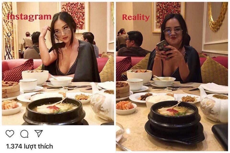 Cô gái nổi tiếng "bốc lửa" trên instagram trần tình về việc lộ ảnh thật kém sắc