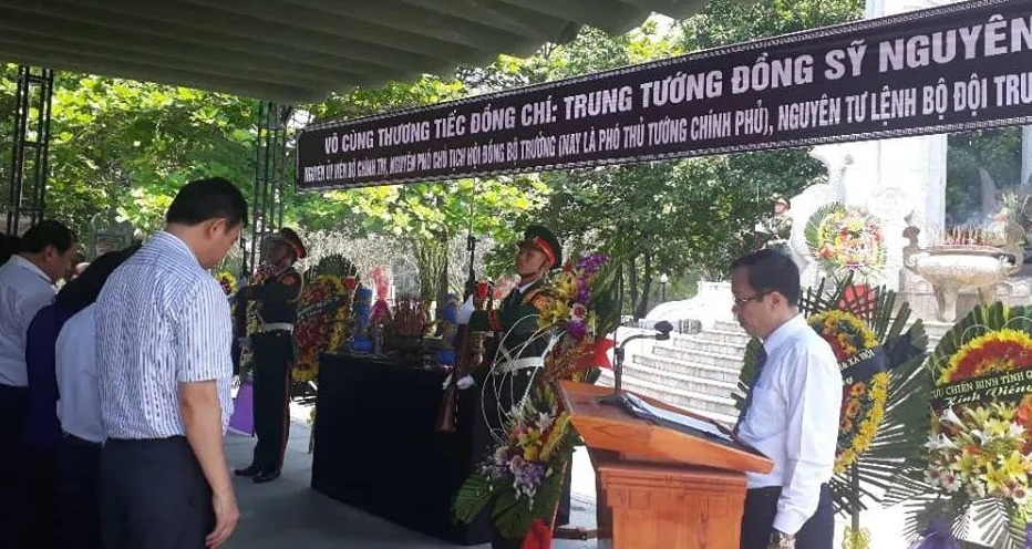 Quảng Trị tổ chức Lễ viếng Trung tướng Đồng Sỹ Nguyên tại Nghĩa trang liệt sĩ Trường Sơn