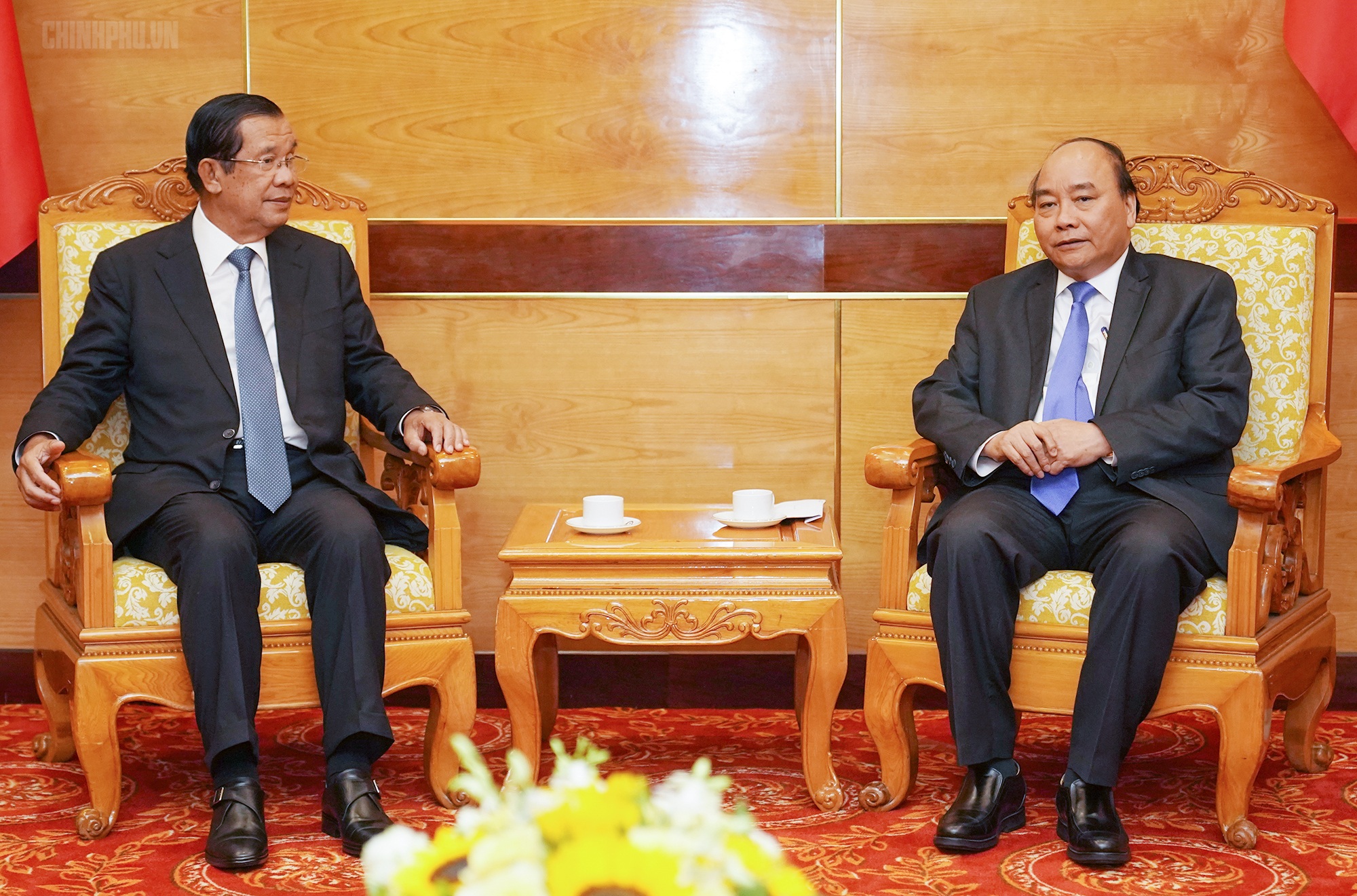 Thủ tướng tiếp đón lãnh đạo Campuchia, Lào sang dự Quốc tang nguyên Chủ tịch nước Lê Đức Anh