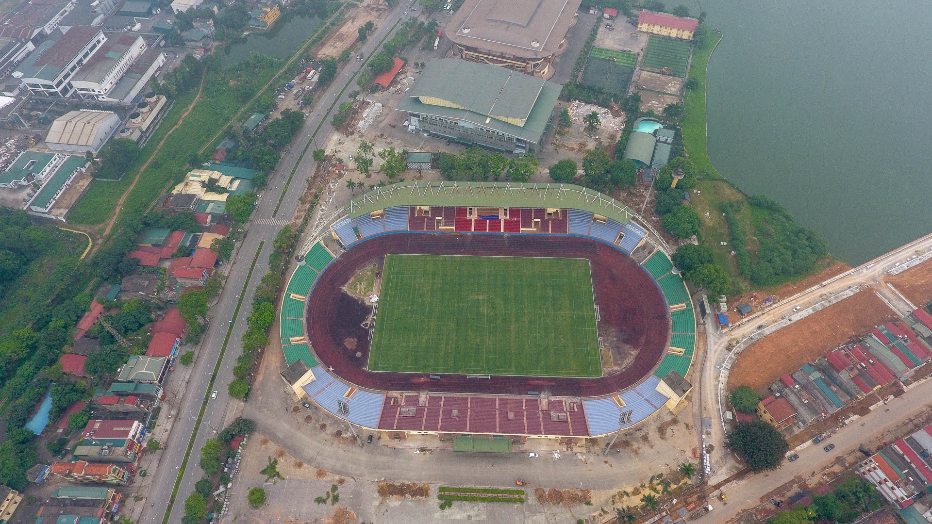 Toàn cảnh SVĐ ở Phú Thọ tổ chức trận giao hữu U23 Việt Nam - U23 Myanmar