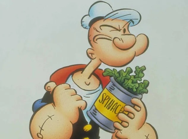 Thủy thủ Popeye cường tráng bất ngờ nhờ rau chân vịt là... có thật