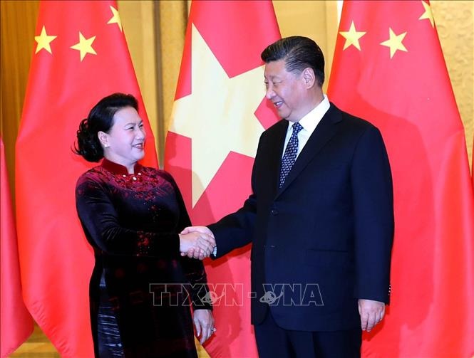 Chủ tịch Quốc hội Nguyễn Thị Kim Ngân hội kiến Tổng Bí thư, Chủ tịch Trung Quốc Tập Cận Bình
