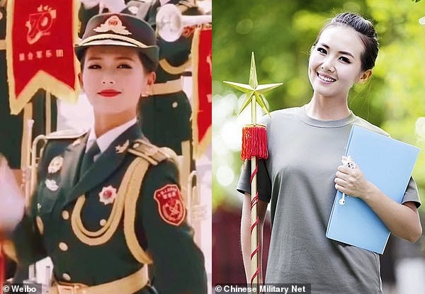 Nữ quân nhân gây "sốt" trong lễ duyệt binh Trung Quốc
