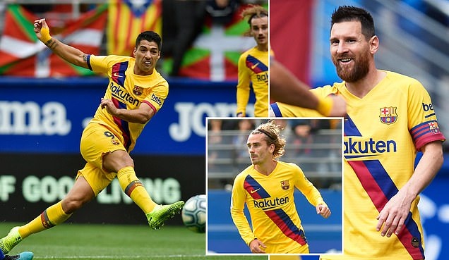 Messi, Suarez, Griezmann cùng lập công, Barcelona đại thắng “3 sao”