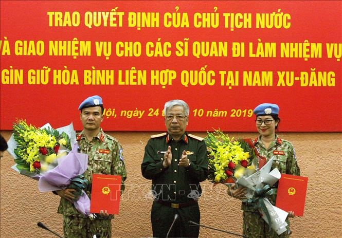 2 sĩ quan Việt Nam đi làm nhiệm vụ gìn giữ hòa bình tại Nam Sudan