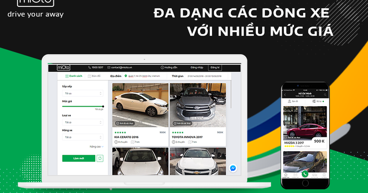 Ứng dụng Mioto – Mô hình “Airbnb” trong lĩnh vực thuê xe ô tô tại Việt Nam