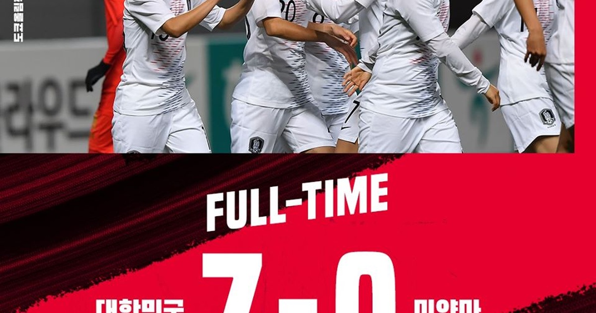 Nữ Thái Lan nếm trái đắng, nữ Hàn Quốc đại thắng Myanmar 7-0