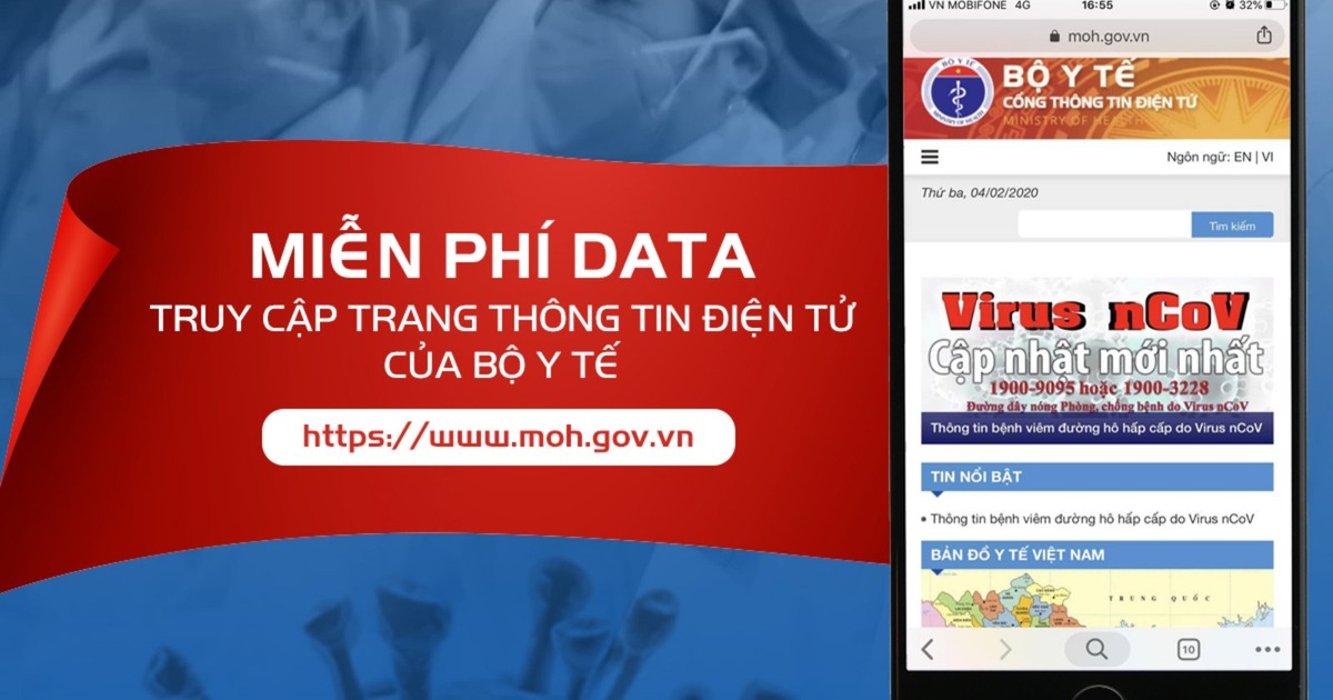 Nhà mạng miễn cước data truy cập thông tin về virus corona