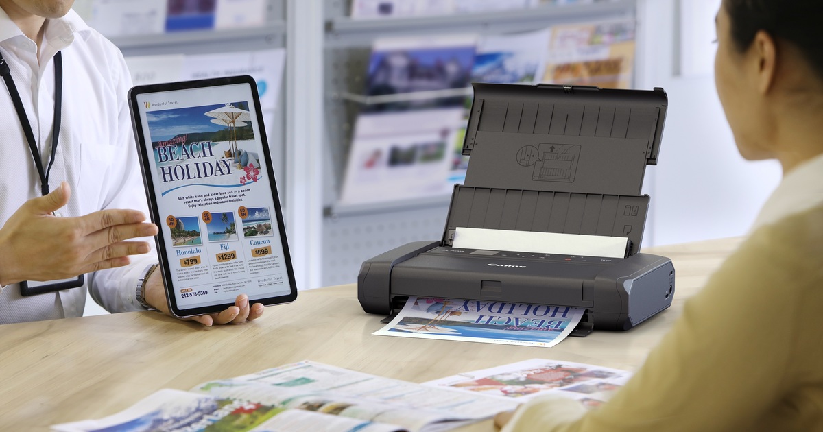 Canon ra máy in trực tiếp có thể kết nối smartphone, tốc độ in 9 trang/phút Canon ra máy in trực tiếp có thể kết nối smartphone, tốc độ in 9 trang/phút