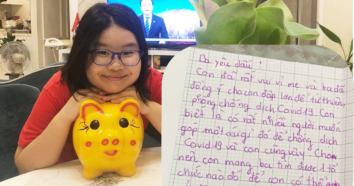 Bé 12 tuổi viết thư cảm động xin bố mẹ đập lợn ủng hộ tuyến đầu chống dịch