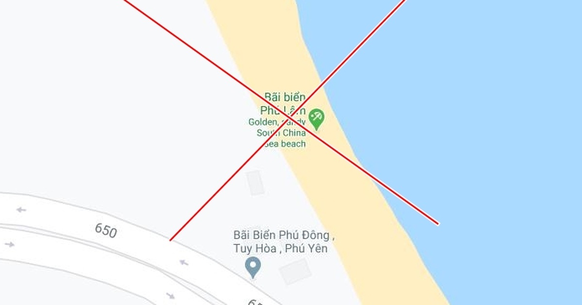 Google Maps chú thích sai nghiêm trọng ở bãi biển tỉnh Phú Yên
