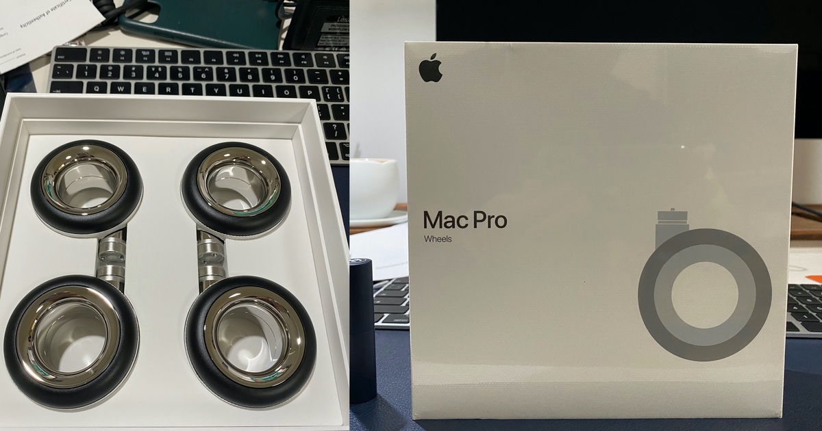 Cận cảnh bộ bánh xe dành cho Mac Pro có giá bằng một chiếc iPhone 11
