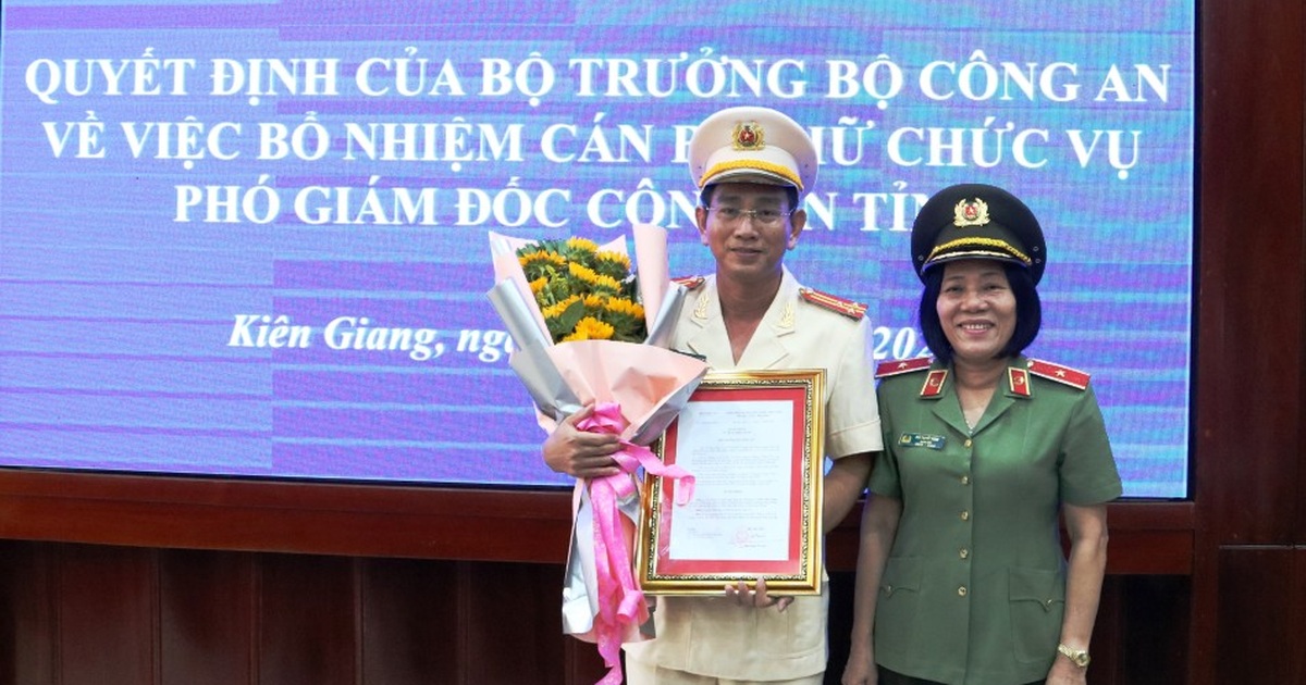 Bộ Công an bổ nhiệm Phó Giám đốc Công an tỉnh Kiên Giang