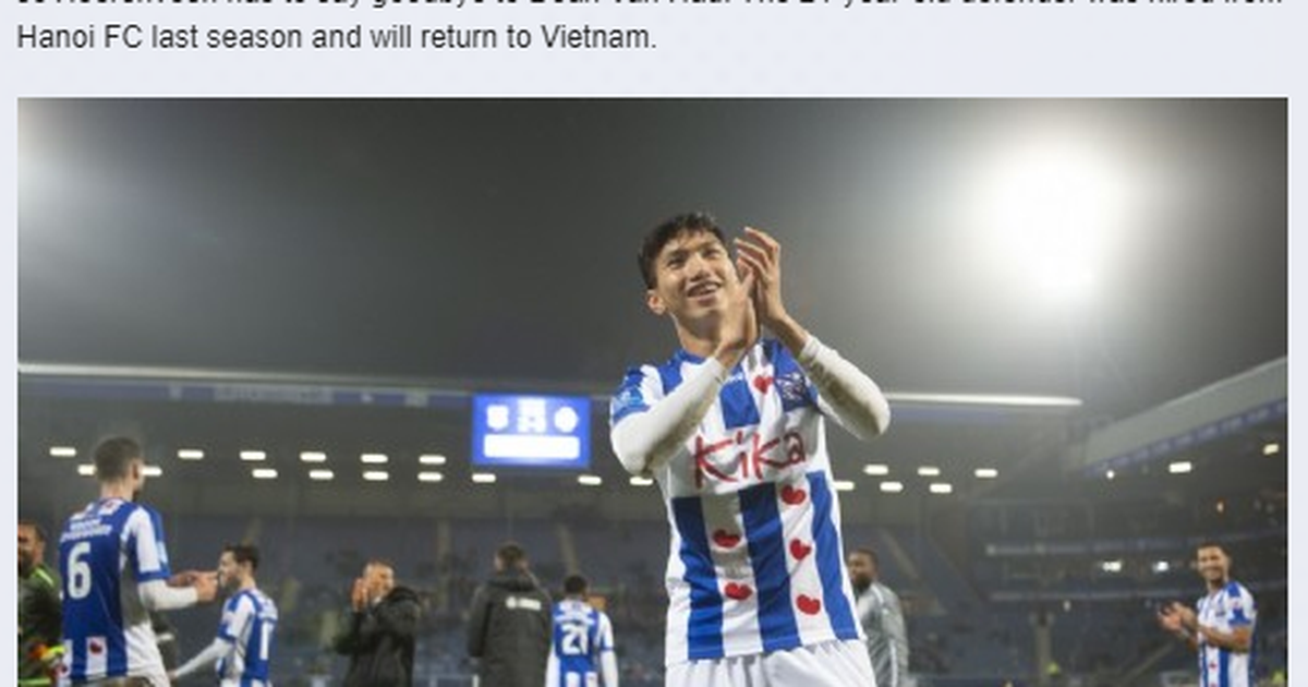 Heerenveen lên tiếng cảm ơn, lý giải vì sao chia tay Văn Hậu