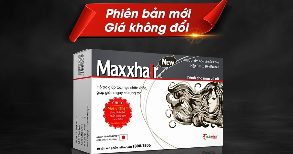 Maxxhair phiên bản mới: Bổ sung Polyaktiv giúp tóc mọc nhanh hơn