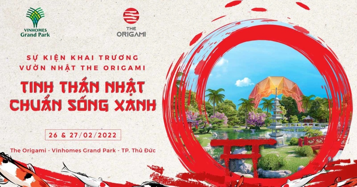 Trải nghiệm vườn Nhật The Origami, nhận quà tặng hấp dẫn