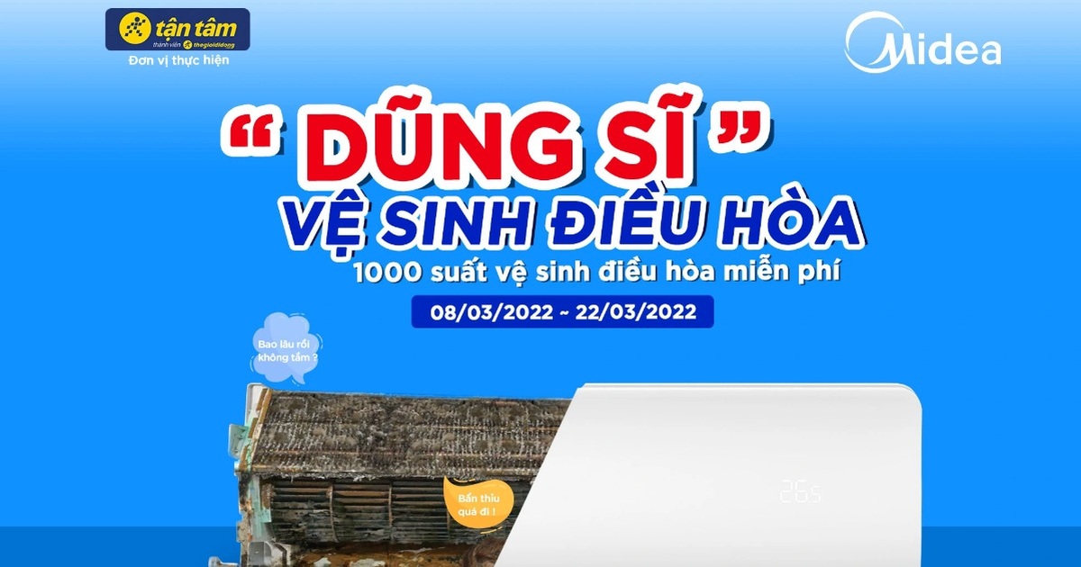 Midea tặng 1.000 suất vệ sinh điều hòa miễn phí