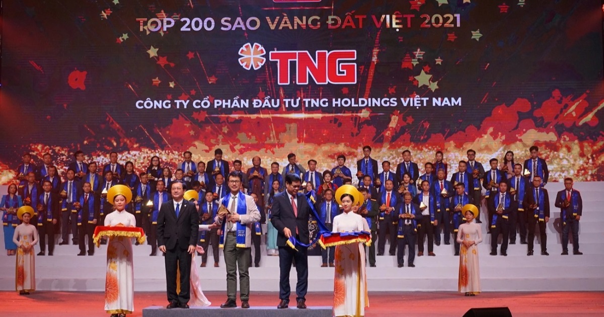Tập đoàn TNG Holdings Vietnam đạt 3 giải thưởng tại Sao Vàng Đất Việt 2021