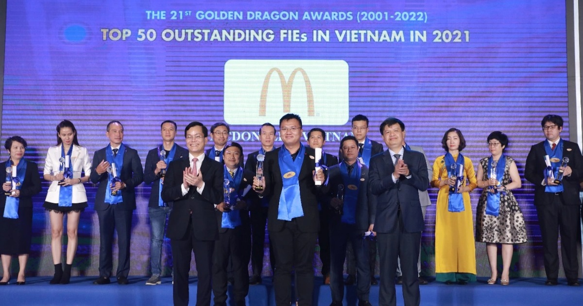 McDonald’s Việt Nam nhận giải Rồng Vàng năm thứ 4 liên tiếp