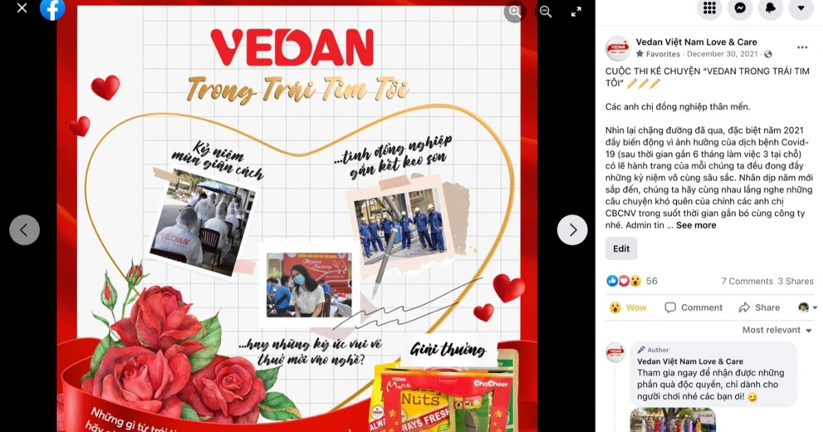 “Vedan trong trái tim tôi” – cuộc thi kể chuyện tại Fanpage nội bộ Vedan Việt Nam Love & Care