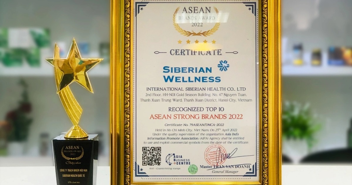 Siberian Wellness Vietnam - Top 10 thương hiệu mạnh ASEAN