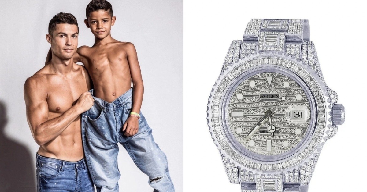 View - Con trai Ronaldo, Nicki Minaj từ nhỏ đã đeo đồng hồ đính kim cương tiền tỷ | Báo Dân trí