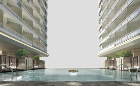 Mãn nhãn với thiết kế của Condotel 5 sao sang trọng Swisstouches La Luna Resort tại Nha Trang - 3 Khu vực bể bơi ngoài trời tầng 4 phải đảm bảo đủ các yêu cầu vệ sinh, chất lượng nước theo đúng tiêu chuẩn của tập đoàn Thuỵ Sĩ công bố