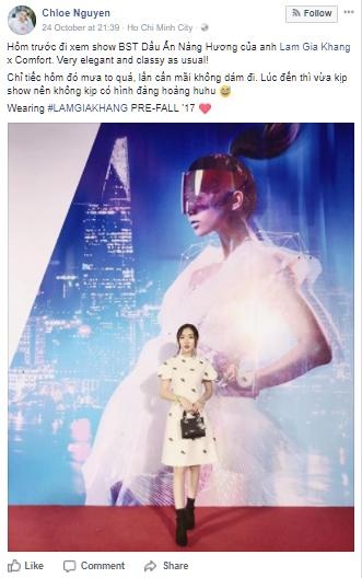 Truy tìm mùi hương được săn đón tại Fashionology Festival 2017 - 7 Beauty Blogger Chloe Nguyễn xuất hiện tại đêm trình diễn BST Dấu Ấn Nàng Hương để trực tiếp trải nghiệm hương thơm thanh lịch mà cô yêu mến.