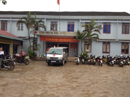 Bệnh viện ĐK huyện Cẩm Xuyên nơi xẩy ra vụ việc đau lòng