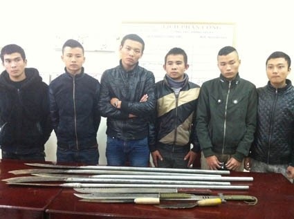 Nhóm 9X gây náo loạn đám cưới bị bắt giữ (ảnh: Thúy Mai)