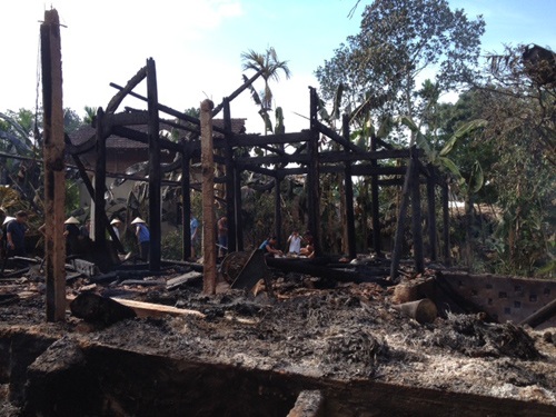 Ngôi nhà bị thiêu trụi hoàn toàn