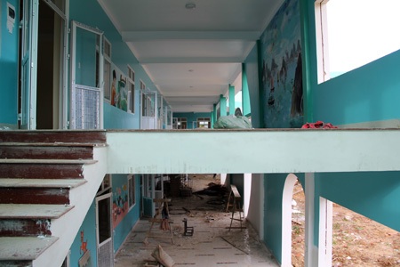 Ngôi trường tư thục đang gấp rút hoàn thiện để kịp khai giảng vào đầu tháng 9 này