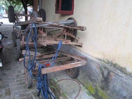 Toàn bộ số gỗ và xe kéo đã bị lực lượng kiểm lâm thu giữ