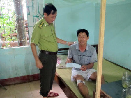 Xã Sơn Bằng thời điểm 3 cán bộ kiểm lâm cứu sống 8 người dân bị nước lũ bủa vây (ảnh: Văn Dũng)