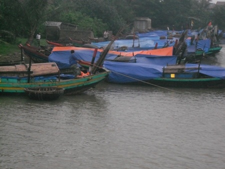 Người dân khẩn trương neo đậu tàu thuyền