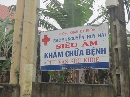 Không có giấy phép nhưng ông Hải vẫn ngang nhiên mở phòng khám đa khoa