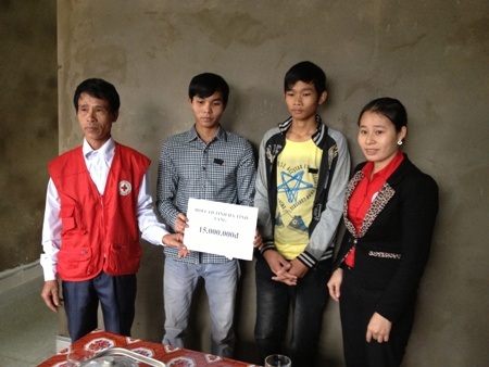 Đại diện Hội chữ Thập đỏ tỉnh Hà Tĩnh 