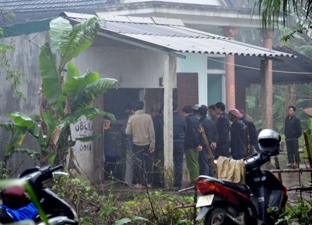 Hiện trường vụ sát hại dã man cụ bà 80 tuổi vào tối ngày 9/1