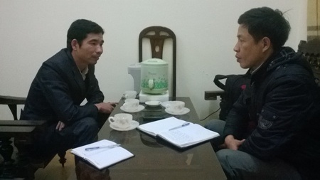 Thêm một bệnh nhân tử vong sau khi tiêm kháng sinh - 3 Ông Nguyễn Duy Bình, Phó Giám đốc Bệnh viện Đa khoa Hương Khê, làm việc với PV