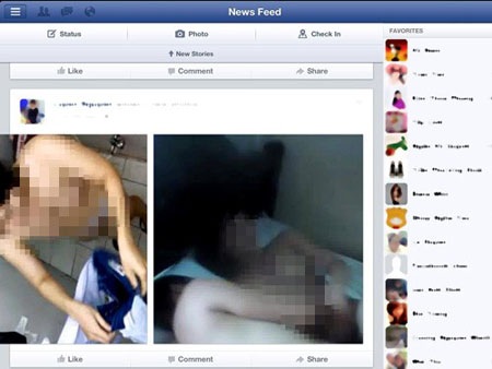 Triệu tập đối tượng tung ảnh nóng của người yêu cũ lên Facebook - 1 Hình ảnh chị L bị tung lên mạng.