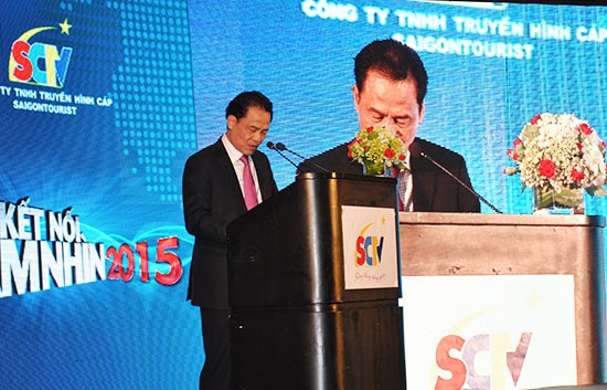 SCTV tổ chức sự kiện “Kết nối tầm nhìn 2015” - 2 Tổng giám đốc Trần Văn Úy phát biểu tại sự kiện