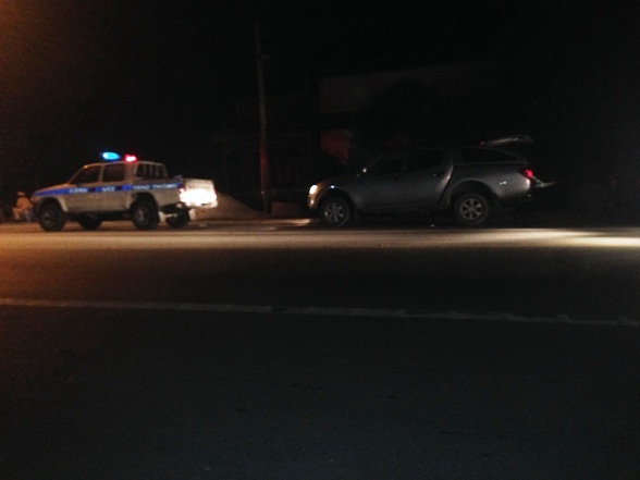 Hình ảnh vụ chặn khám xét xe Trung úy Võ Thanh
Quang. Ảnh: TX