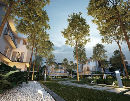 Trải nghiệm và đăng ký mua nhà tại ParkCity Hanoi - 1 Mỗi ngôi nhà ở Evelyne Gardens được bao bọc bởi công viên