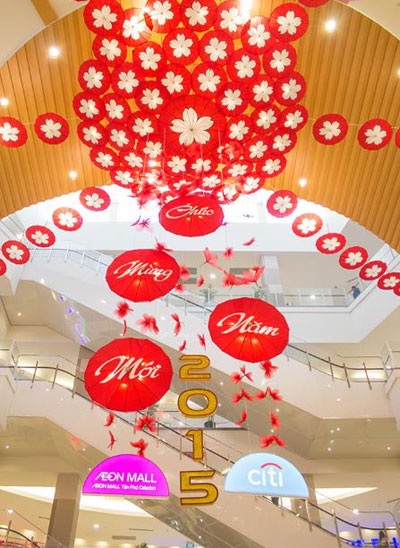 Những trang trí thật dễ thương và đầy ý nghĩa tại AEONMALL Tân Phú Celadon