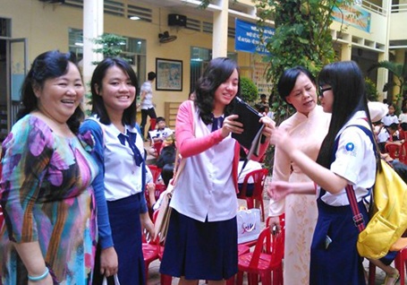 Thông báo của trường Mầm non tư thục Duy An. (Ảnh: Tùng Sơn)