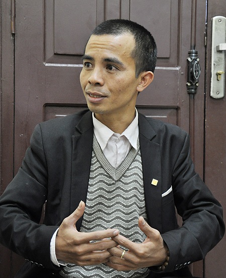 Người thầy từ trại giam đến giảng đường đại học - 1 Nguyễn Trung Thành trong cuộc trò chuyện với PV. (Ảnh: Văn Chung)