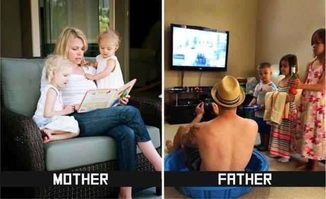 Nuôi dạy con: Khác biệt lớn giữa bố và mẹ - 5 ...đến nhiều hoạt động khác đều cho thấy sự khác biệt giữa bố và mẹ