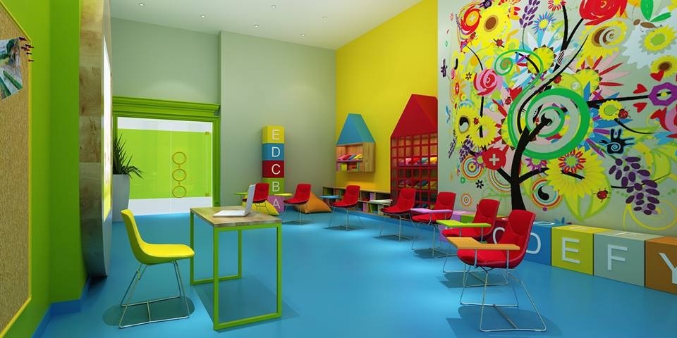 Không gian thư viện trường Mầm non Năng khiếu Louis