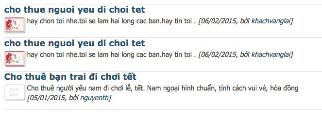 Làm người yêu hờ, kiếm bạc triệu ngày Tết - 1 Nở rộ dịch vụ cho thuê người yêu Tết Ất Mùi